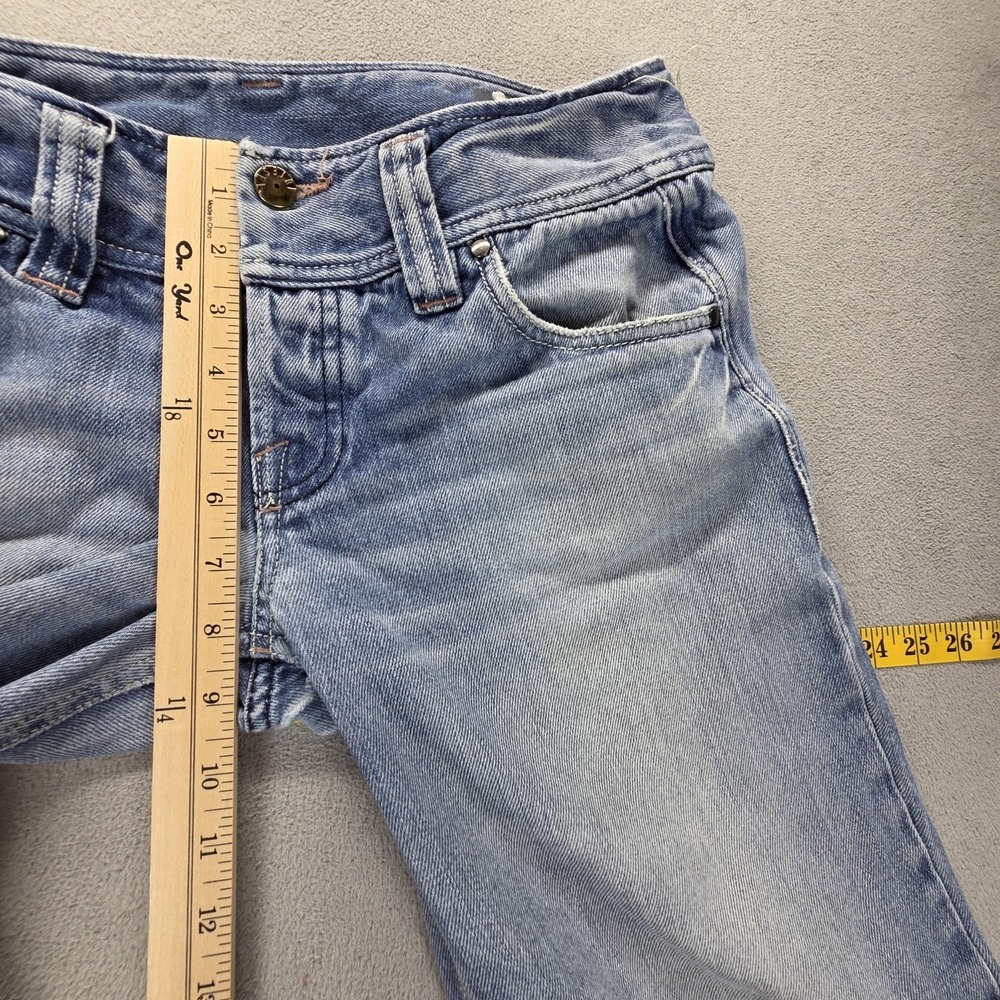 Diesel Jeans Womens 30x32 Blue Lambry Low Rise Bootcut Wide Leg Distressed 0R71I - Picture 7 of 16